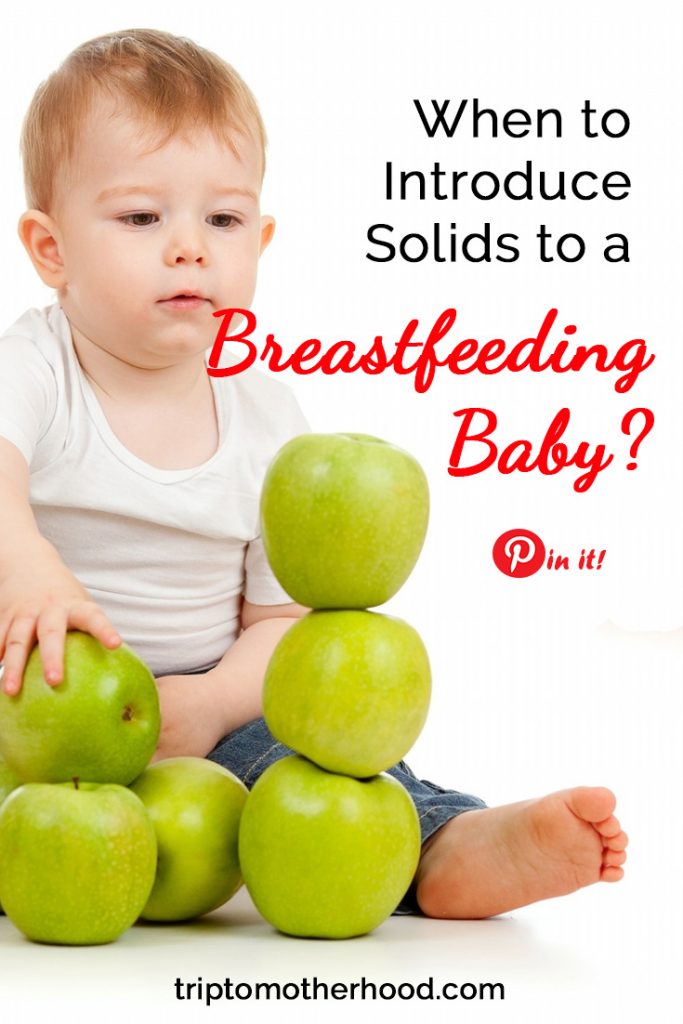When to introduce solids to a breastfeeding baby? #breastfeeding #breastfeedingtips #weaning